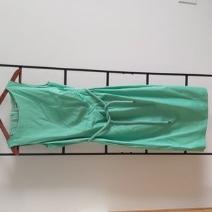 Size 6 Max Mara green stretch cotton sheath dress with belt